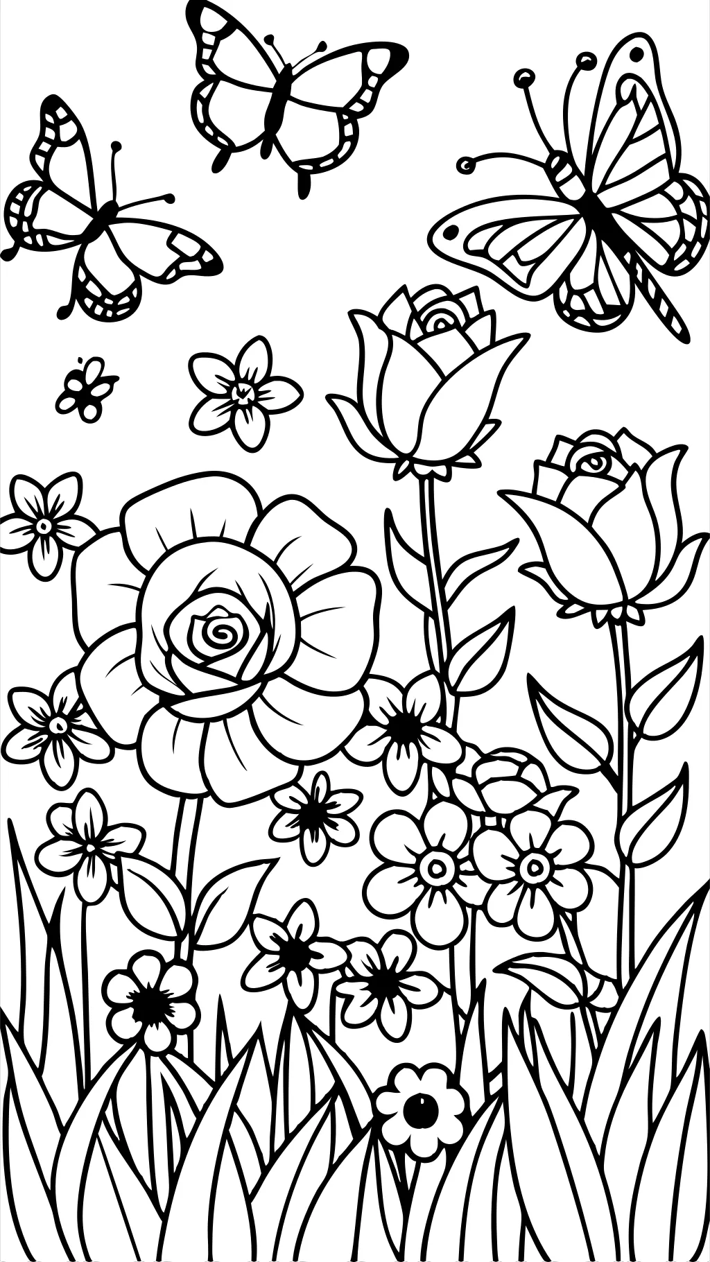 flower garden coloring pages